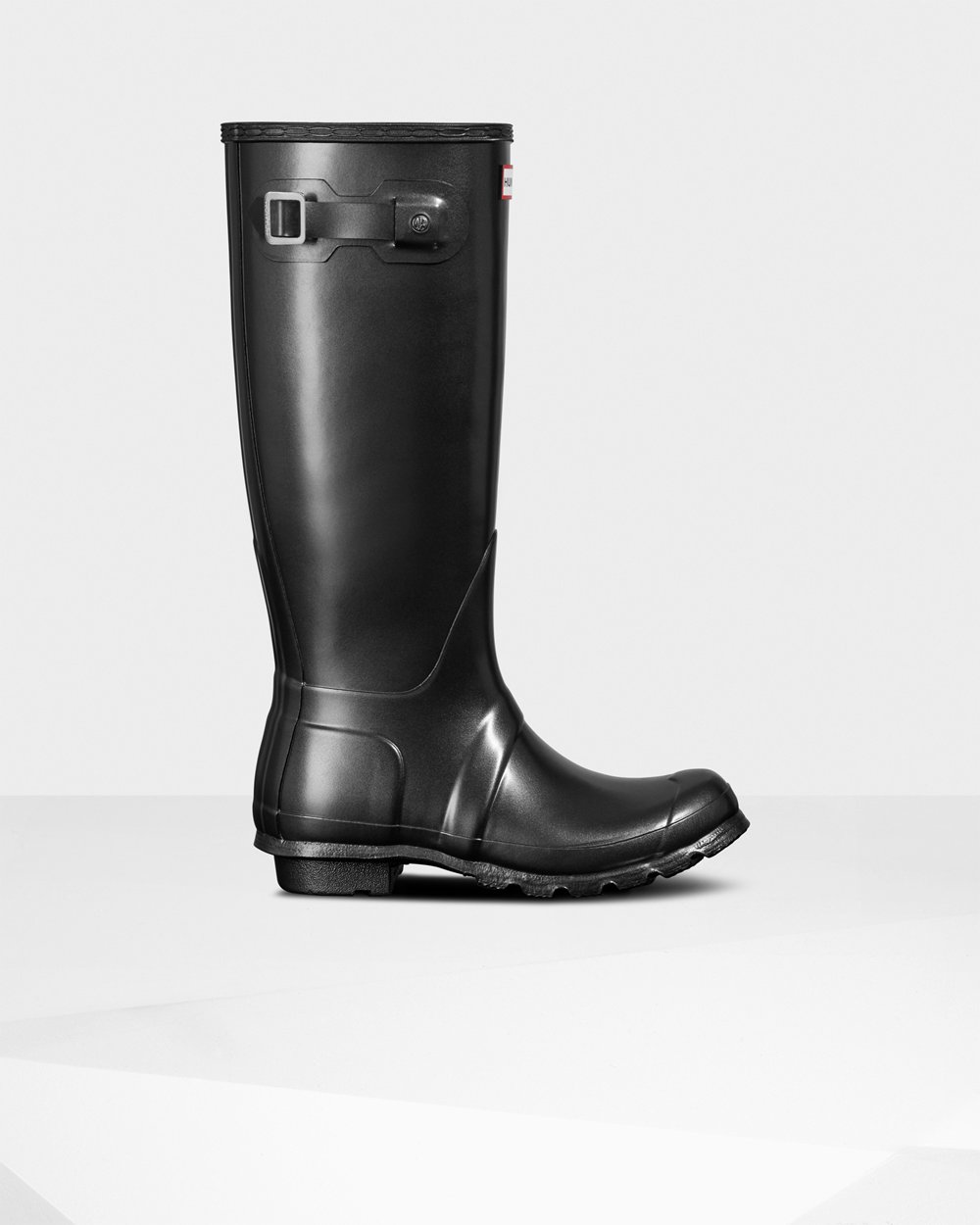 Hunter Original Pearlized Tall Rain Boots - Online Womens Black - EUPOGJ548